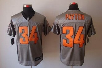 Nike Bears -34 Walter Payton Grey Shadow Stitched NFL Elite Jersey
