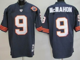 Mitchell and Ness Bears -9 Jim McMahon Blue With Big Number Stitched Throwback NFL Jersey
