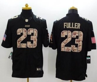 Nike Chicago Bears -23 Kyle Fuller Black Salute To Service Jersey