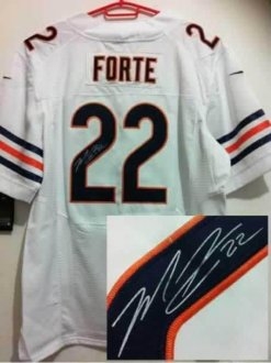 NEW NFL Chicago Bears 22 Matt Forte White Jerseys(Signed Elite)