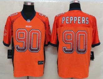 2013 NEW Nike Chicago Bears 90 Peppers Drift Fashion Orange Elite Jerseys