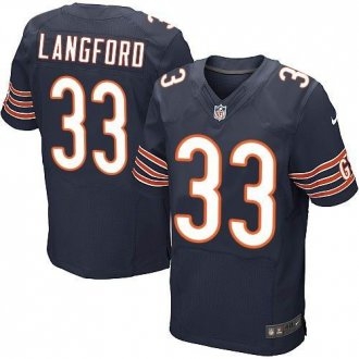 Nike Chicago Bears -33 Jeremy Langford Navy Blue Team Color Stitched NFL Elite Jersey