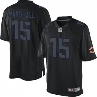 Nike Bears -15 Brandon Marshall Black Stitched NFL Impact Limited Jersey