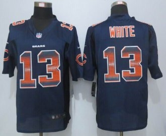 2015 New Nike Chicago Bears -13 Kevin White Navy Blue Strobe Limited Jersey