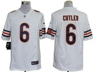 Nike Bears -6 Jay Cutler White Stitched NFL Limited Jersey
