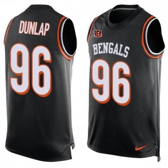 Nike Bengals -96 Carlos Dunlap Black Team Color Stitched NFL Limited Tank Top Jersey