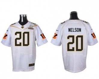 Nike Cincinnati Bengals -20 Reggie Nelson White 2016 Pro Bowl Stitched NFL Elite Jersey