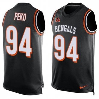 Nike Bengals -94 Domata Peko Black Team Color Stitched NFL Limited Tank Top Jersey
