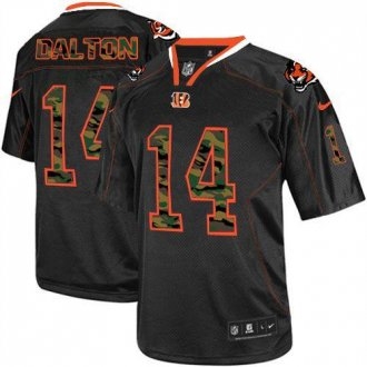 Nike Bengals -14 Andy Dalton Black Stitched NFL Elite Camo Fashion Jersey