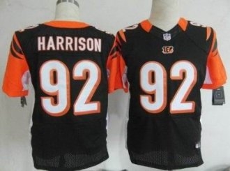 2012 NEW NFL Cincinnati Bengals 92 James Harrison Black Jerseys (Elite)