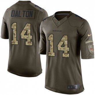 Nike Cincinnati Bengals -14 Andy Dalton Green Stitched NFL Limited Salute to Service Jersey