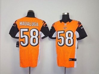 Nike Bengals -58 Rey Maualuga Orange Alternate Stitched NFL Elite Jersey