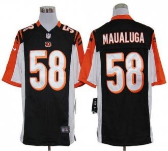 Nike Bengals -58 Rey Maualuga Black Team Color Stitched NFL Game Jersey